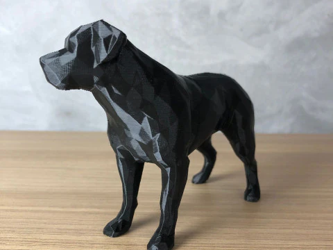 Low Poly Rottweiler 3D Print Model