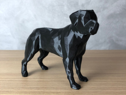Low Poly Rottweiler 3D 프린트 모델