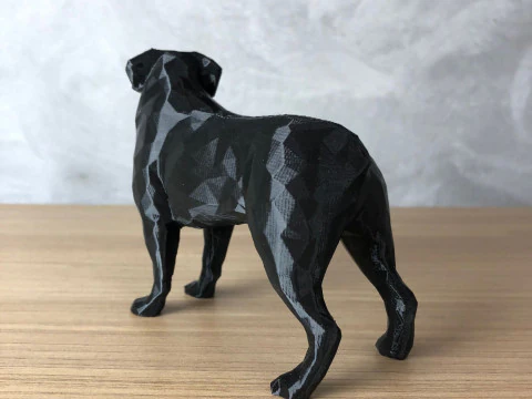 Low Poly Rottweiler 3D Print Model