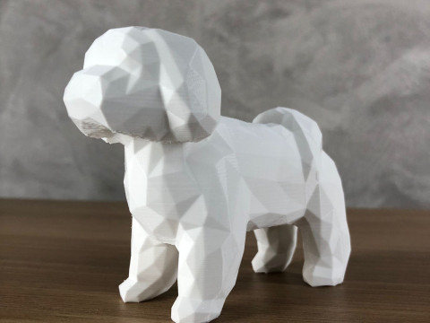 Low Poly Shih tzu 3Dプリントモデル