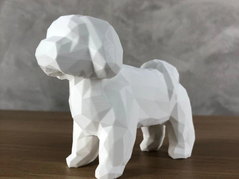 Low Poly Shih tzu 3D Print Model