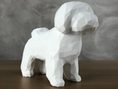 Low Poly Shih tzu 3D Print Model