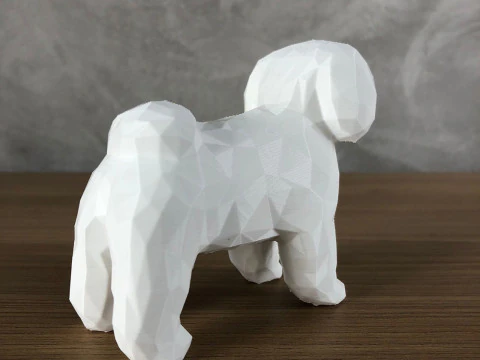 Low Poly Shih tzu 3D Print Model