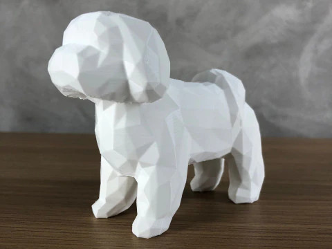 Low Poly Shih tzu 3D Print Model