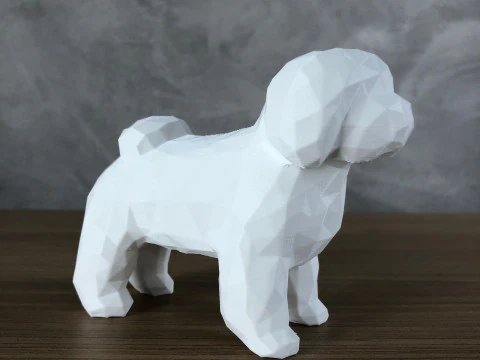 Low Poly Shih tzu 3D Print Model