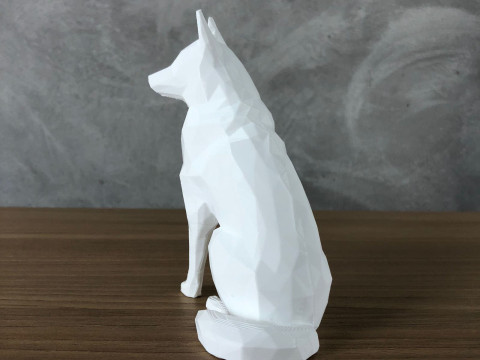 Low Poly Siberian Husky 3Dプリントモデル