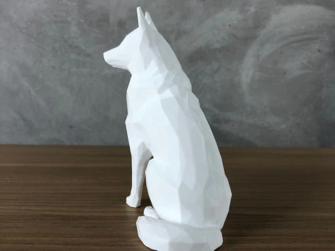 Low Poly Siberian Husky 3D Print Model