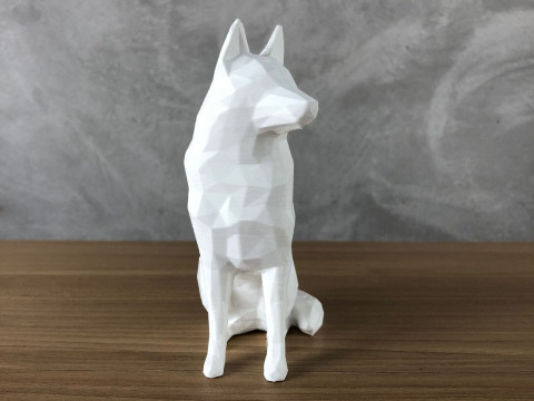 Low Poly Siberian Husky 3Dプリントモデル