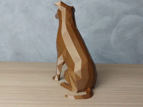 Low Poly Vira Lata 3D Print Model