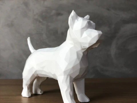 Low Poly West Terrier 3D Print Model