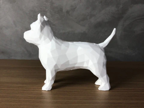 Low Poly West Terrier 3D Print Model