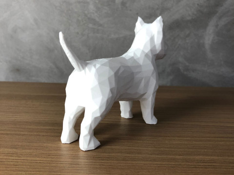 Low Poly West Terrier 3D-printmodel