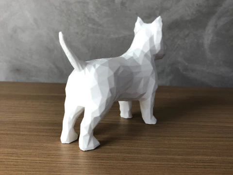 Low Poly West Terrier 3D Print Model