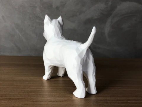 Low Poly West Terrier 3D Print Model