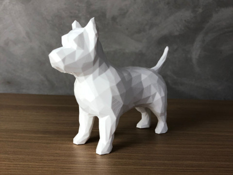 Low Poly West Terrier 3D-printmodel