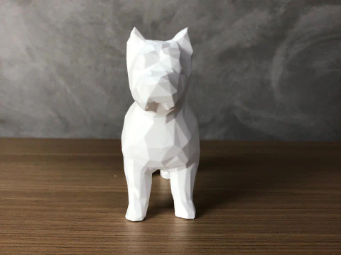 Low Poly West Terrier 3D Print Model