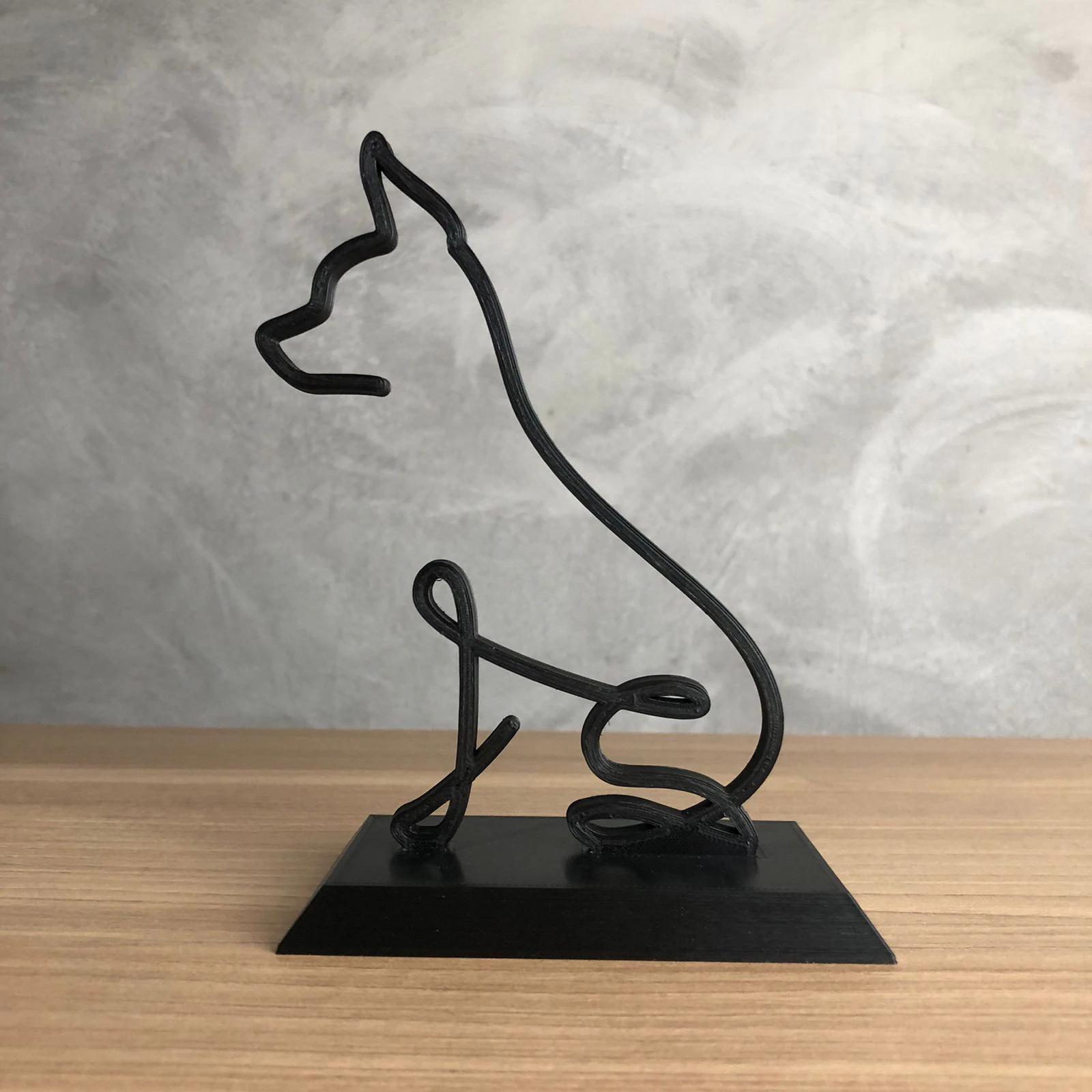 Pinscher Line Art 3D Print Model .c4d .max .obj .3ds .fbx .stl .blend 