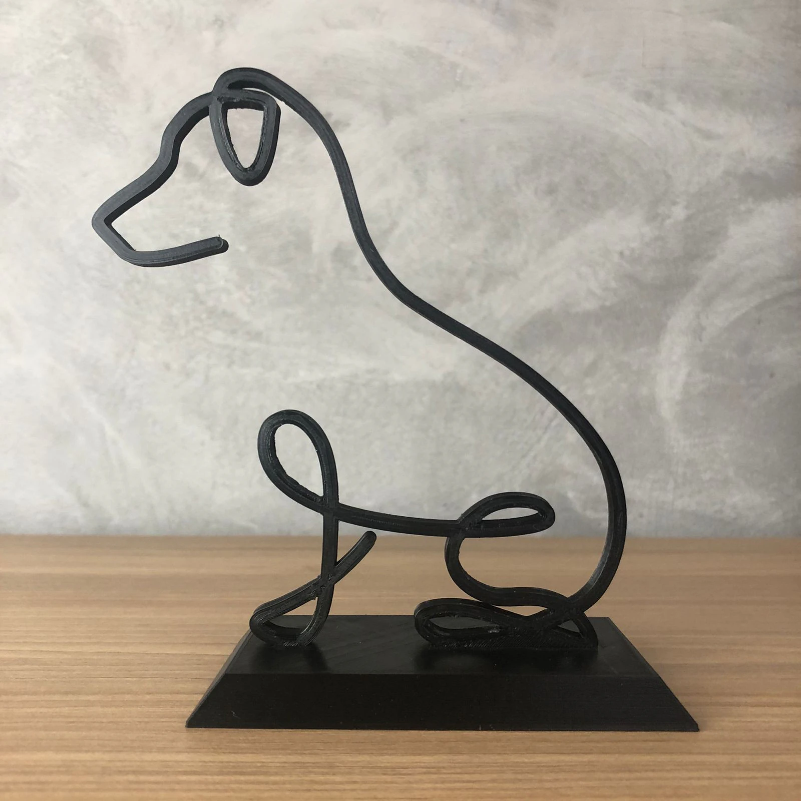Vira Lata Line Art 3D Print Model .c4d .max .obj .3ds .fbx .stl .blend 