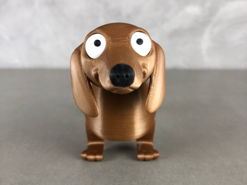 Dachshund Flexi - Print in Place - no supports - Articulated 3D Принт Модель