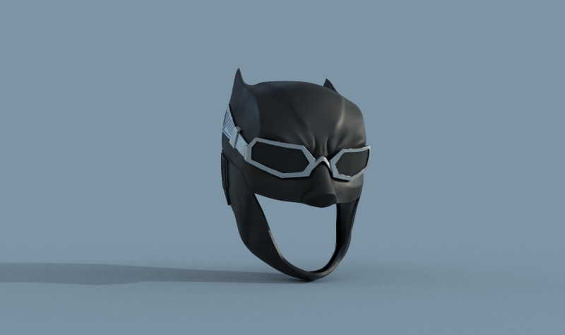 Batman Justice League Helmet Modello 3D .c4d .max .obj .3ds .fbx .stl .blend 