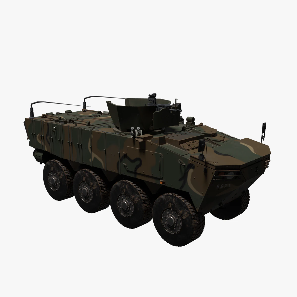 Korean Panzer K-808 3D Model .c4d .max .obj .3ds .fbx .stl .blend 