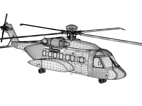 Korea presidential helicopter Model 3D