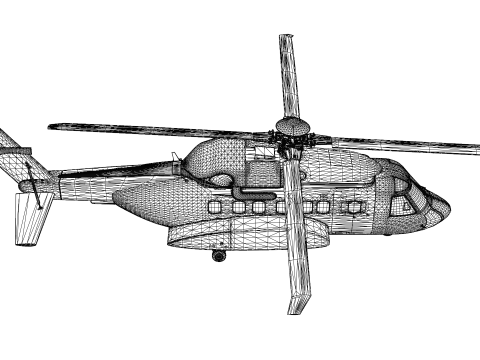 Korea presidential helicopter Model 3D