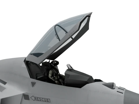 Korea KF-21N Supersonic fighter jet 3D Model