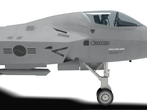 Korea KF-21N Supersonic fighter jet 3D Model
