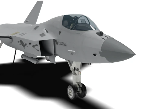 Korea KF-21N Supersonic fighter jet 3D Model