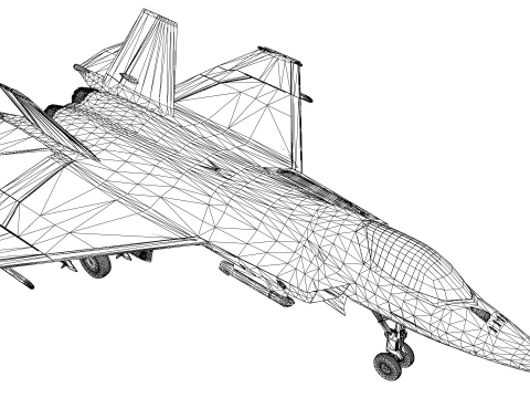 Korea KF-21N Supersonic fighter jet 3D Model
