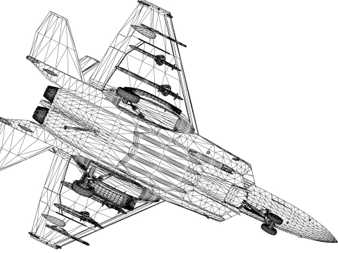 Korea KF-21N Supersonic fighter jet 3D Model