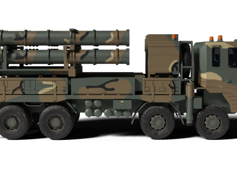 Korea Missile launcher Cheon-gung 3D मॉडल