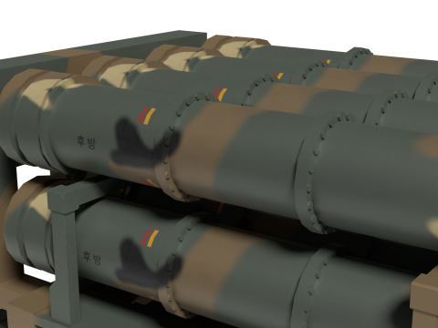 Korea Missile launcher Cheon-gung 3D मॉडल
