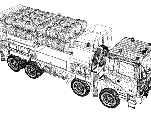 Korea Missile launcher Cheon-gung 3D मॉडल