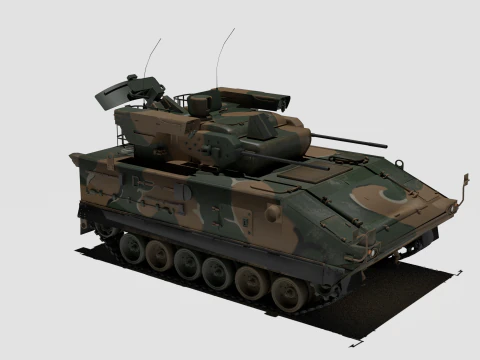 한국형 자주대공미사일 비호 3D 모델