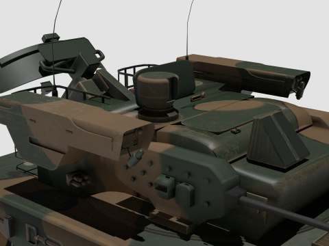 Korea Self-propelled anti-aircraft missile Biho 3D 模型