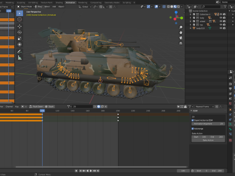 Korea Self-propelled anti-aircraft missile Biho 3D 模型