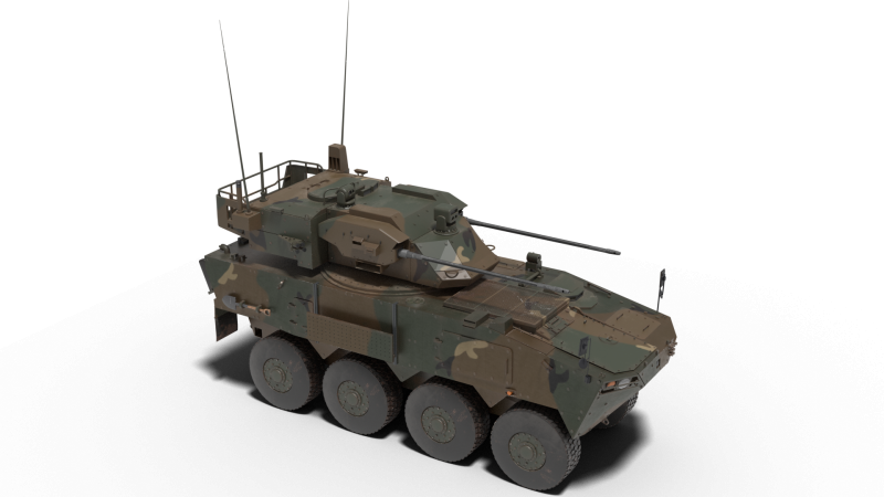 Korea Wheeled anti-aircraft missile Cheon-ho Modello 3D .c4d .max .obj .3ds .fbx .stl .blend