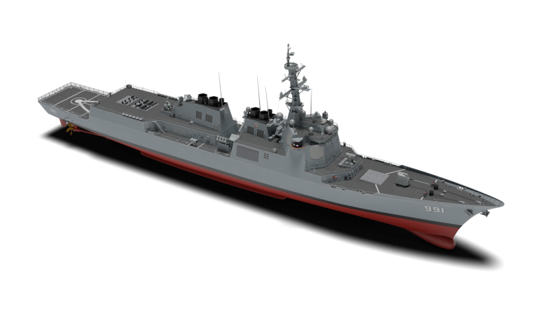 King Sejong class destroyer 3D Model .c4d .max .obj .3ds .fbx .stl .blend 