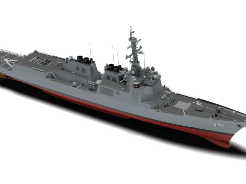 Kral Sejong sınıfı destroyer 3D Model