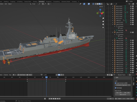 King Sejong class destroyer 3D Model