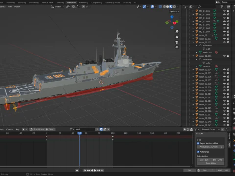 King Sejong class destroyer 3D Model