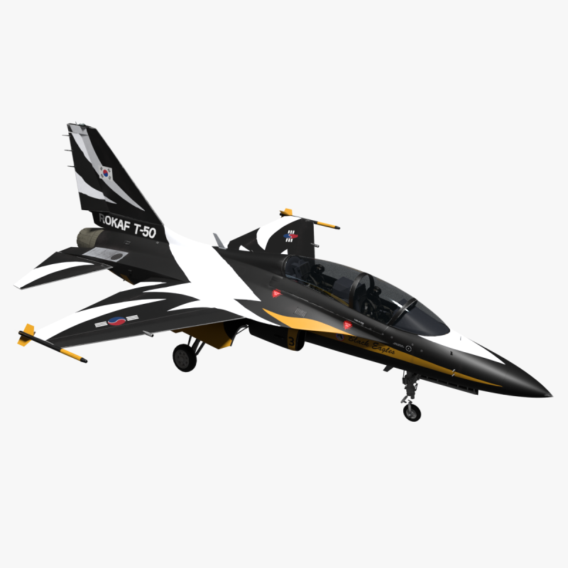 Aerobatics Black Eagles 3D Model .c4d .max .obj .3ds .fbx .stl .blend 