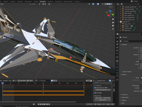 Aerobatics Black Eagles 3D Model