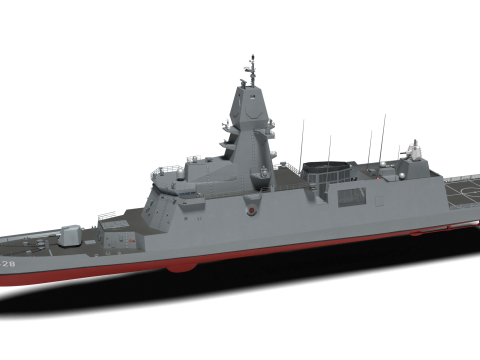 Korea Chungnam-class Frigate 3D Model