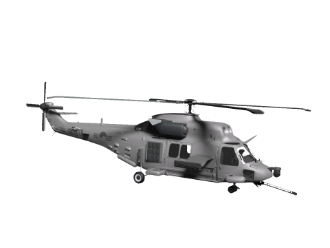 Landing helicopter MUH-1 3D Model