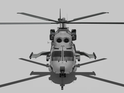 Landing helicopter MUH-1 3D Model