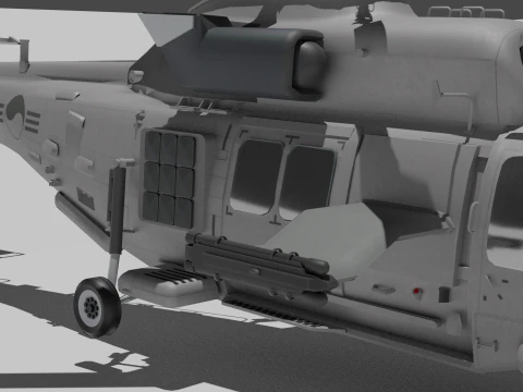 Landing helicopter MUH-1 3D Model