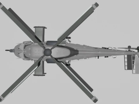 Landing helicopter MUH-1 3D Model